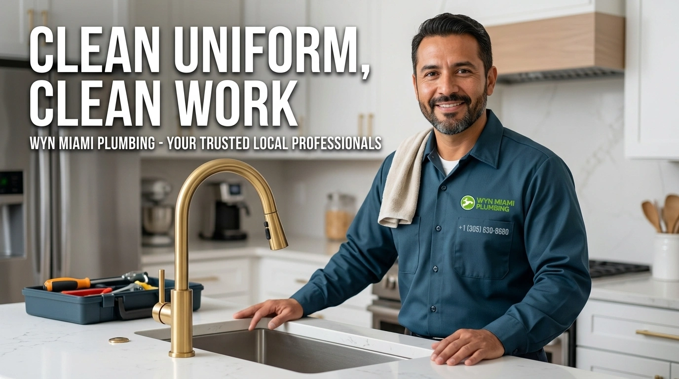 Clean uniform clean work by Wyn Miami Plumbing professionals