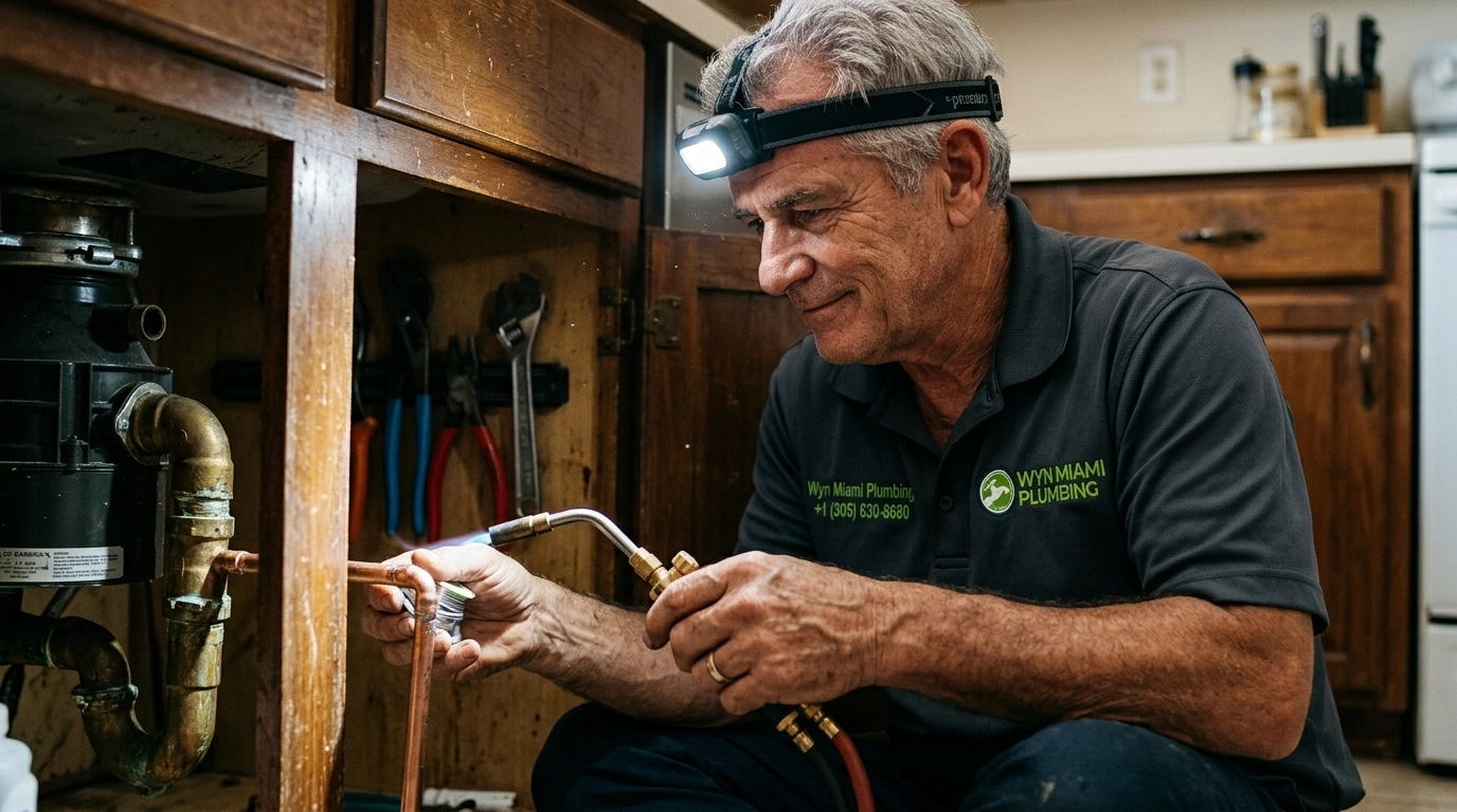 Expert copper pipe soldering and repair in Miami FL