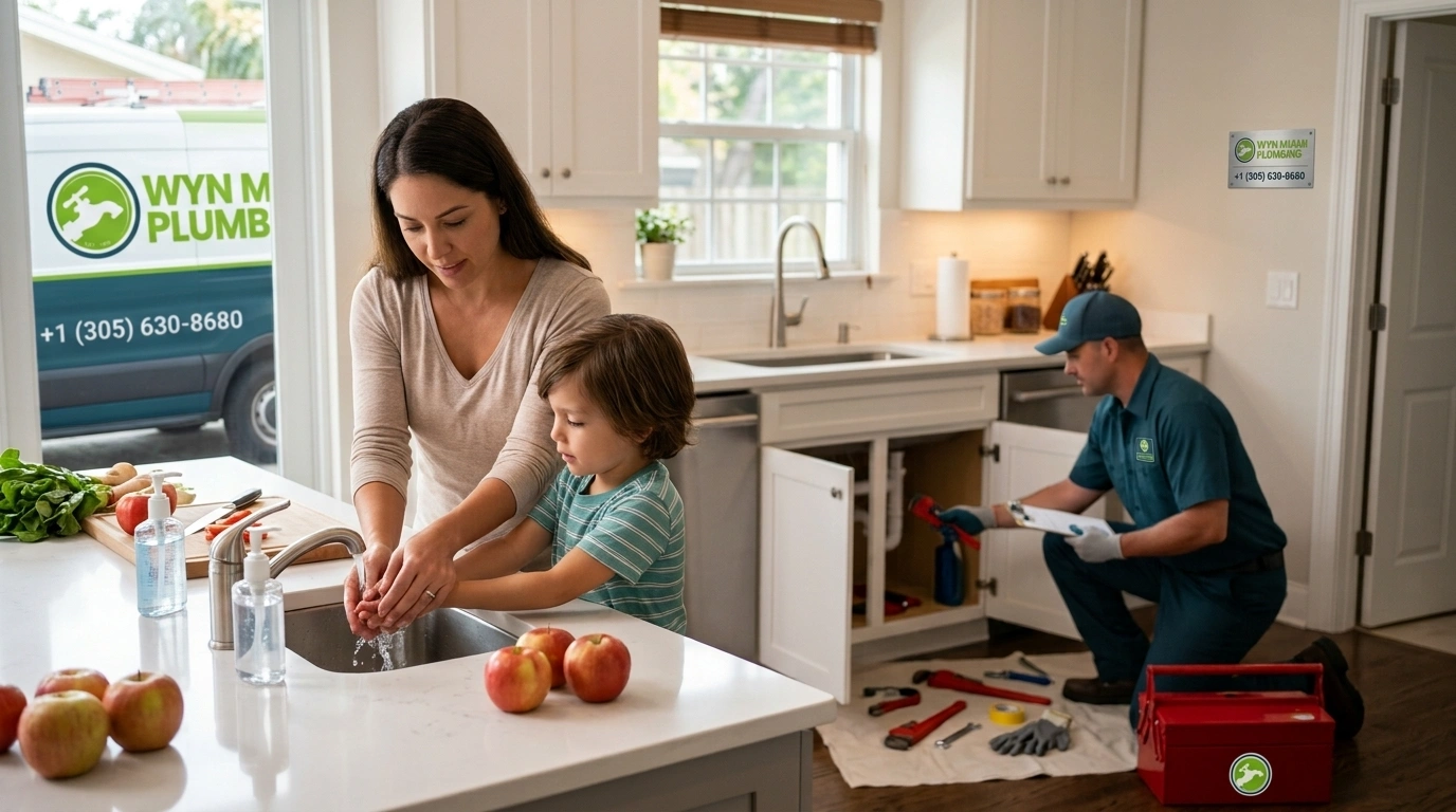 Family-safe plumbing service in action in Miami FL