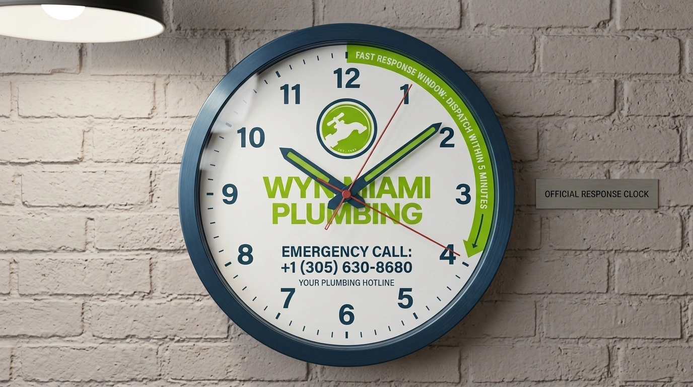 Official response clock emergency hotline Wyn Miami Plumbing
