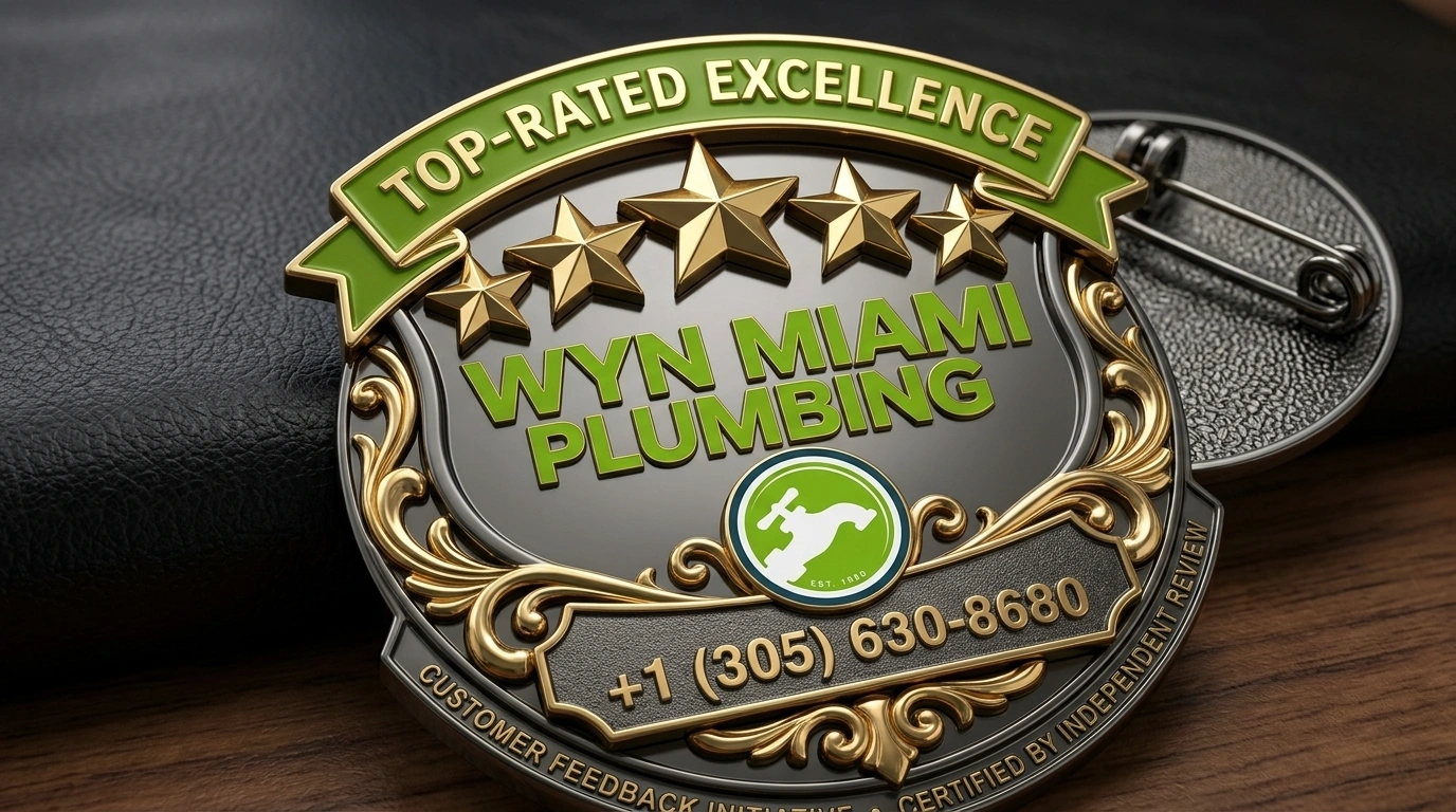 Top rated excellence award badge for Wyn Miami Plumbing